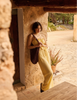 Butter Yellow Linen-blend Shona Trousers