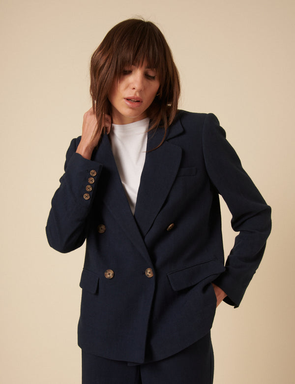 Navy Double Breasted Blazer