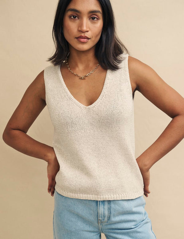 Cream Knitted Vest